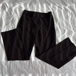 Preston & York Dark Espresso Brown High Waisted Wide Leg Dress Pants 8
